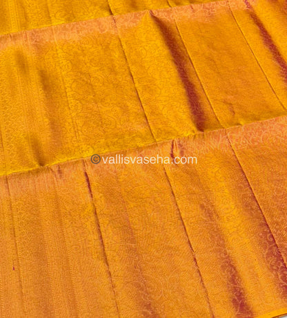 Pure Soft Silk Saree - Pinkish Red & Mango Yellow Combo - VVPSS042