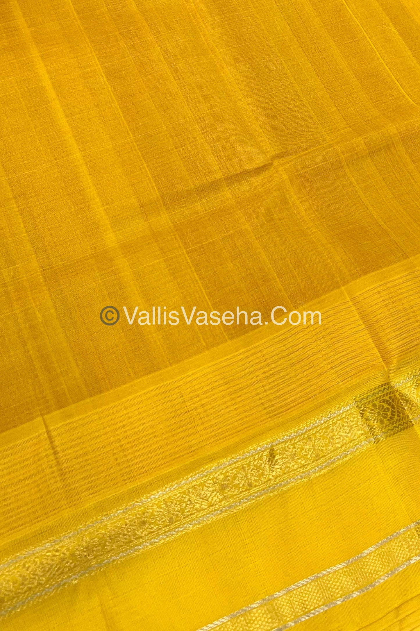 Pure Korvai Silk Cotton - Red with Yellow- Checks Pattern - VVKSC022