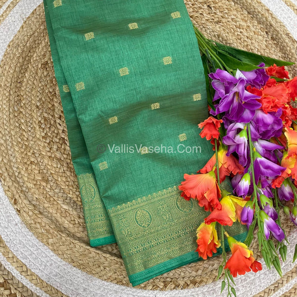 Semi Tussar Silk Saree |Sea Green shade |VVSTS045