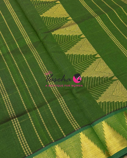 Semi Silk Cotton Saree - Checked Pattern with Butta  - VVSSC012