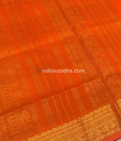 Pure Silk Cotton Saree - Pazhum Pazhamum Checks Design - VVPPSC01