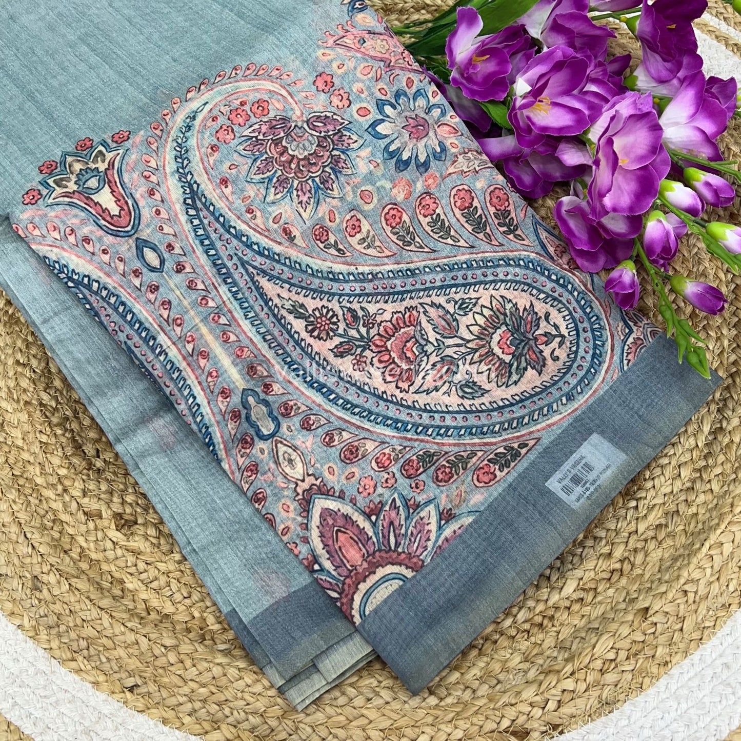 Semi Chanderi Saree - Digital Printed - VVSCD001
