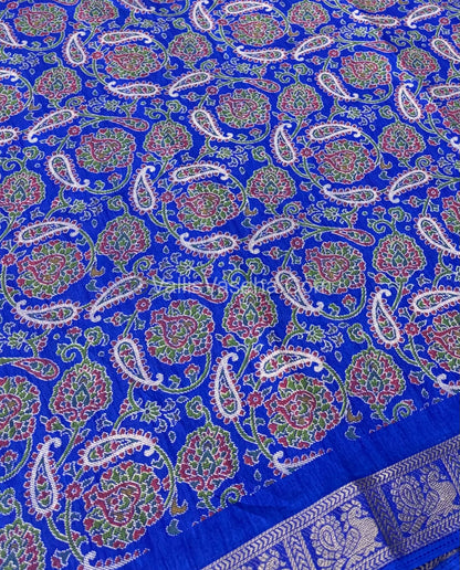 Casual Wear - Fancy Viscose Mulberry Silk  - Royal Blue Shade - VVFMS001