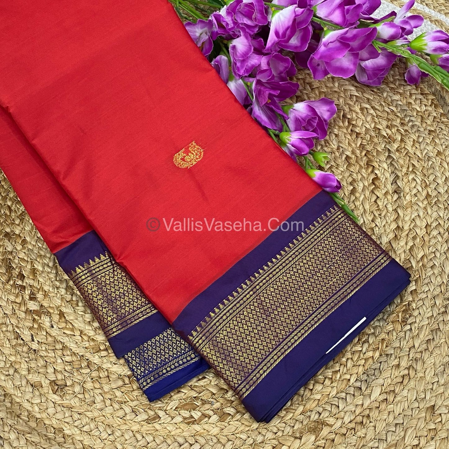 Semi Silk - Red with Blue Combo - VVSS001