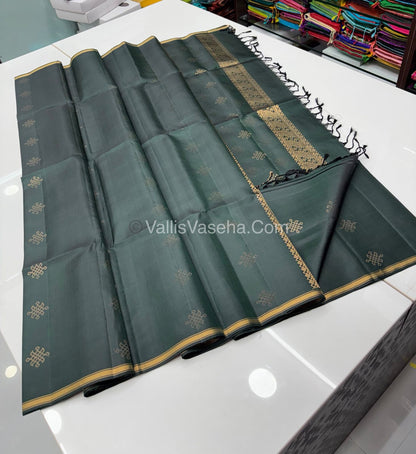 Pure Soft Silk Saree  - Green Shade - VVPSS074