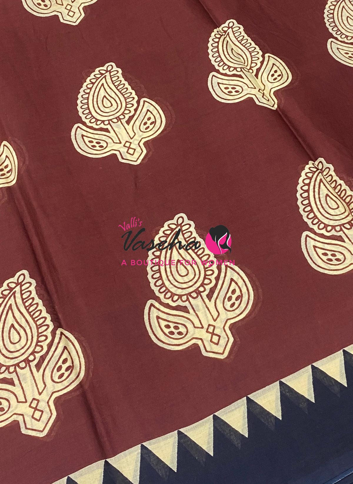 Pure Soft Mul Mul Cotton Sarees - Hand Block Prints - VVMMC011