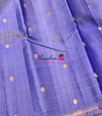 Pure Kanchipuram Silk Saree - Dual Tone Lavender Shade - VVPS006