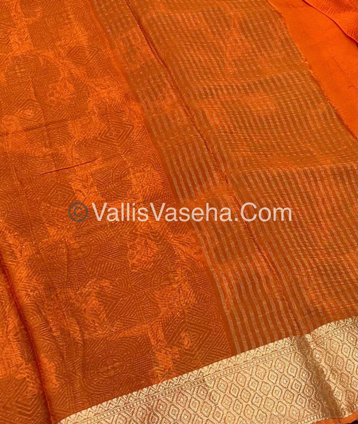 Semi Viscose / Semi Mysore Crepe Silk Variety - Embossed Design - VVSMC002