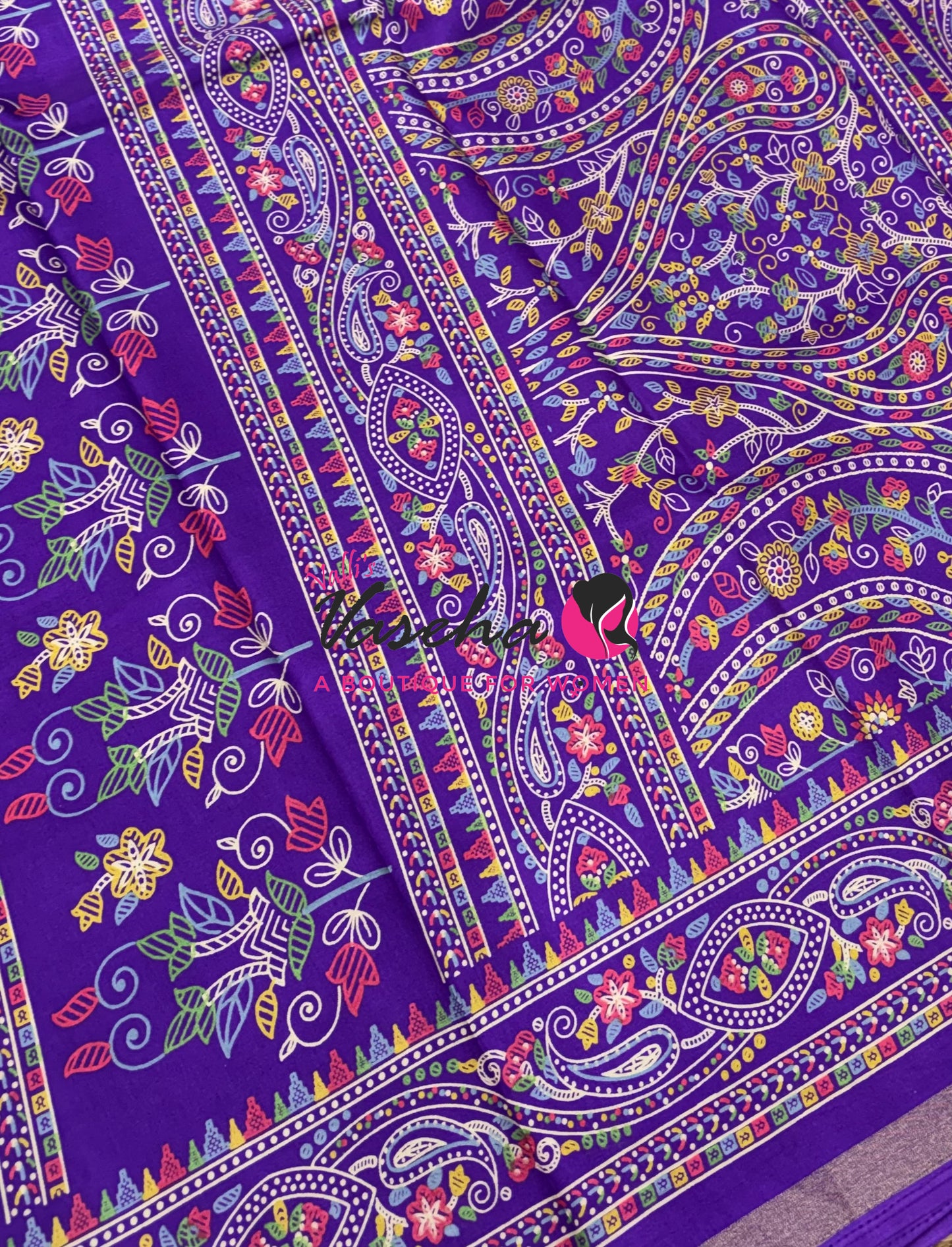 Casual Wear - Fancy Printed Silk  - Purple Shade - VVFPS001