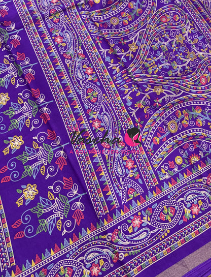 Casual Wear - Fancy Printed Silk  - Purple Shade - VVFPS001