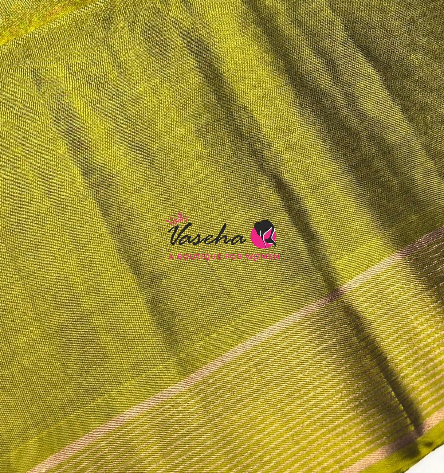 Half Mixed  Soft Silk Saree - (1.75 warp)Lavender & Green  - VVPSS090