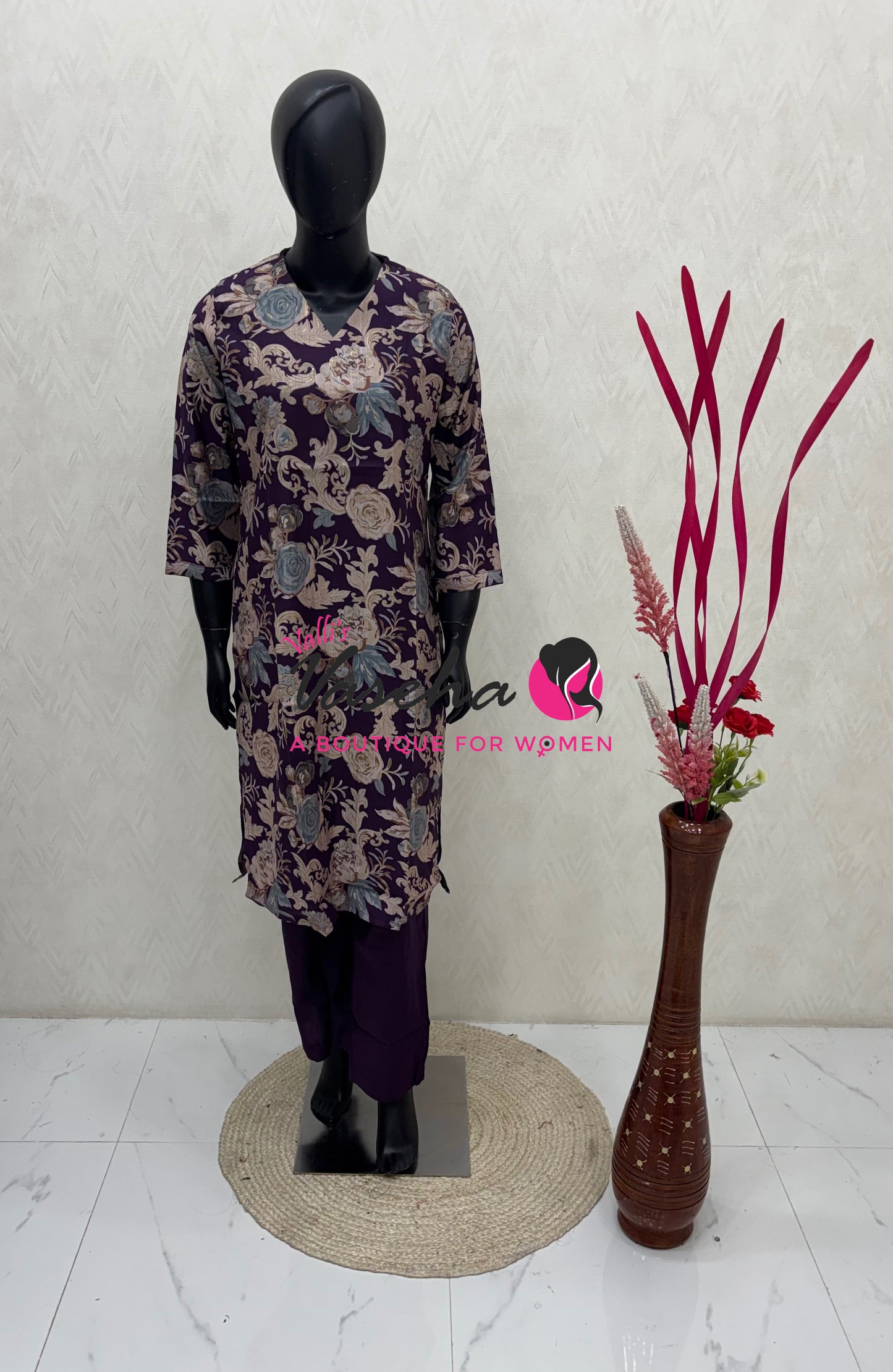 Ready Made - Top & Bottom(2pc) Co-Ord Set  - VVRMS021