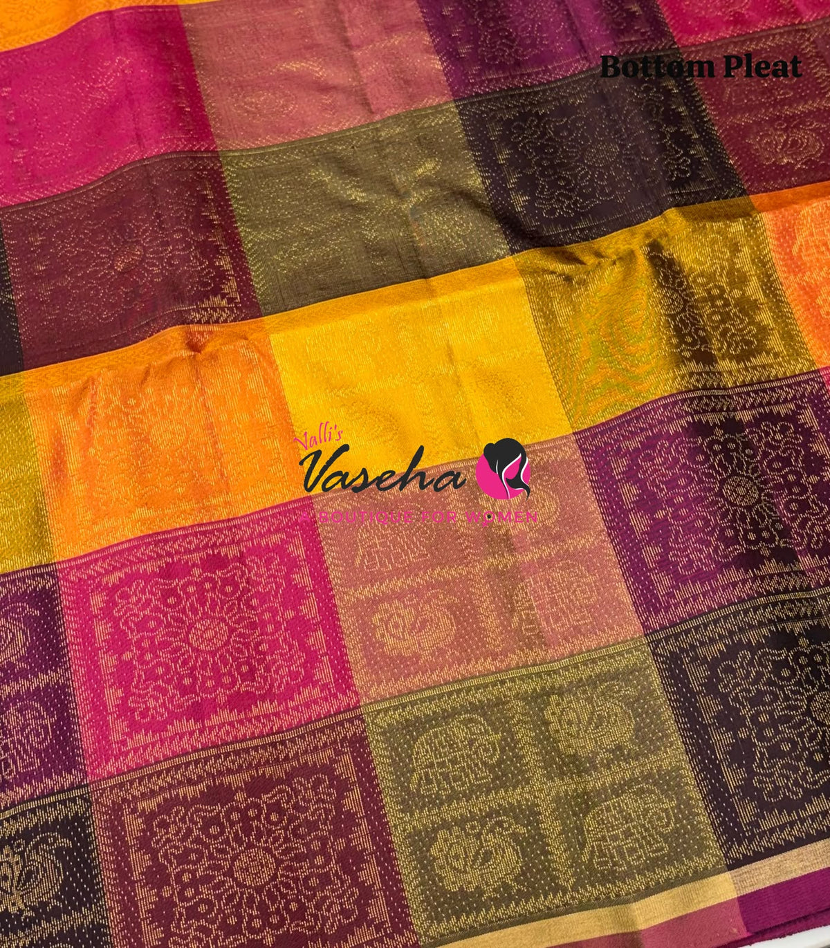 Pure Soft Silk Saree - Partly Pallu -  Half & Half Saree - VVPSS088