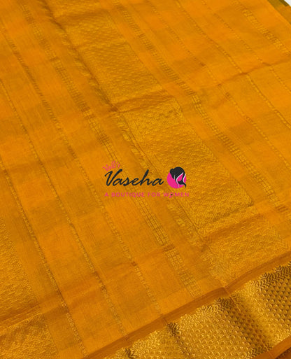 Semi Silk Cotton Saree |  Pazhum Pazhamum Checks Design |VVSSC011