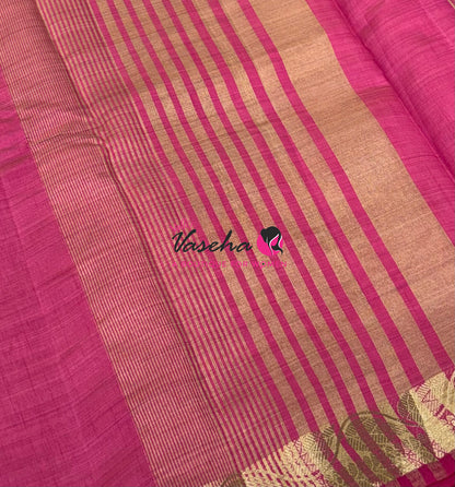 Semi Tussar Silk - Pink Shade - VVSTS003