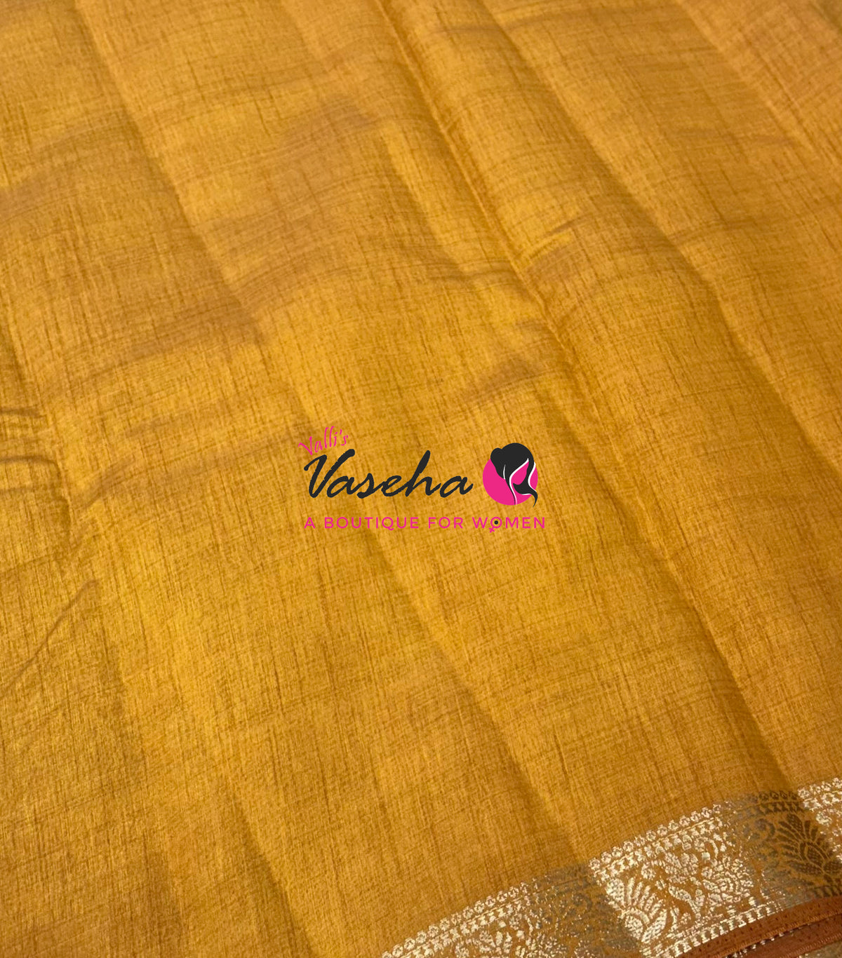 Semi Tussar Silk - Mustard Yellow Shade - VVSTS069