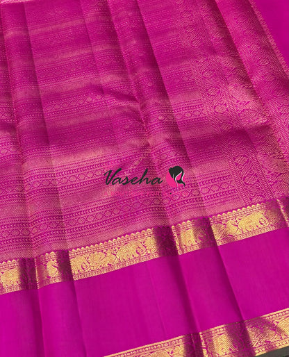 Pure Bridal Kanchipuram Silk Saree -  Purple & Pink Combo - VVPS076
