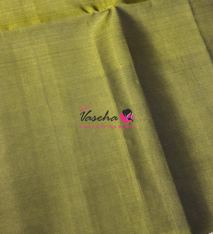 Pure Soft Silk Saree - Blue With Mahendi Green - VVPSS072