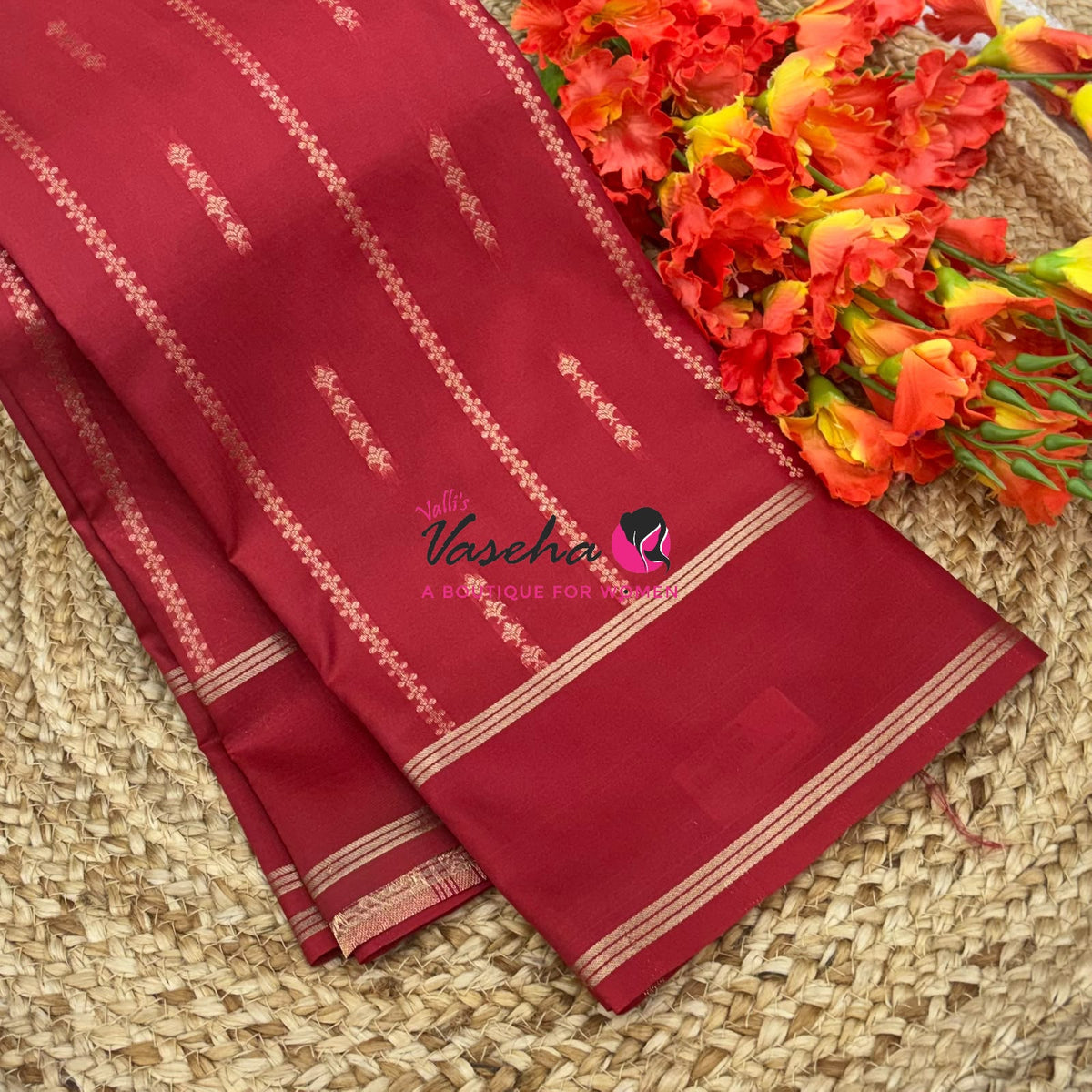 Semi Soft Silk  - Red Shade - VVSSS040