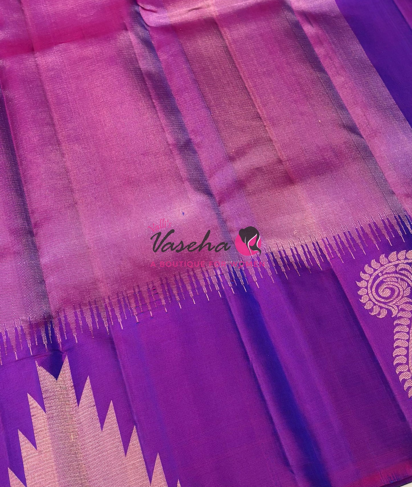 Pure Soft Silk Saree - Jothika Hit design - Purplish Pink - VVPSS011