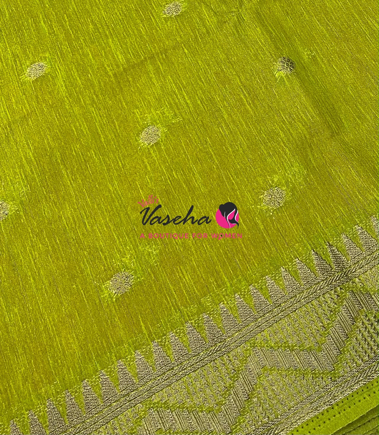 Semi Jute Silk Saree - Pink With Green Shade- VVSJS002