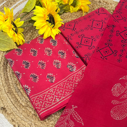 Pure Mul Mul Cotton - Bagru/ Dabu Print - VVUSM002