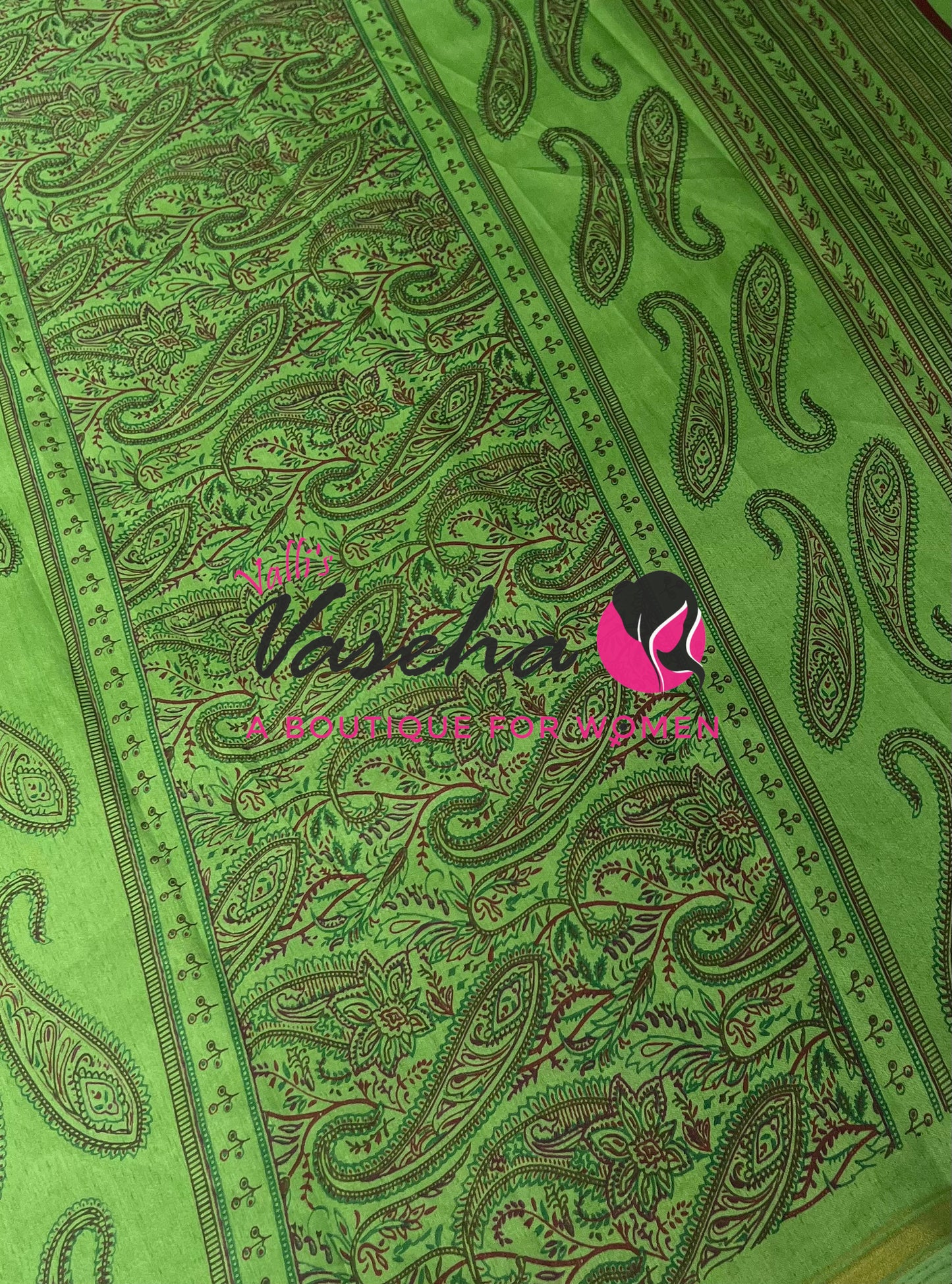 Casual Wear - Fancy Printed Silk  - Green Shade - VVFPS001