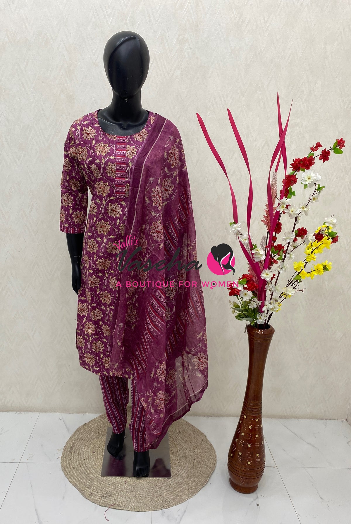 Ready Made - Salwar, Kameez & Duppatta(3pc) - Printed - VVRBS010