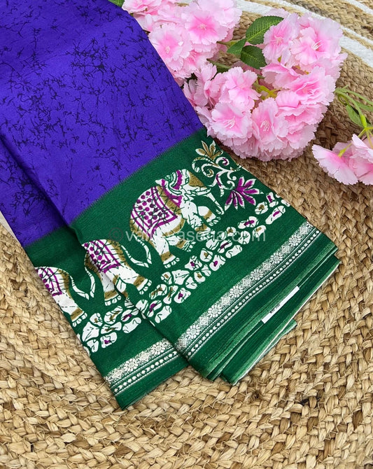 Budget Friendly Sarees - Casual Wear Sarees - Crackle Silk - VVCS001