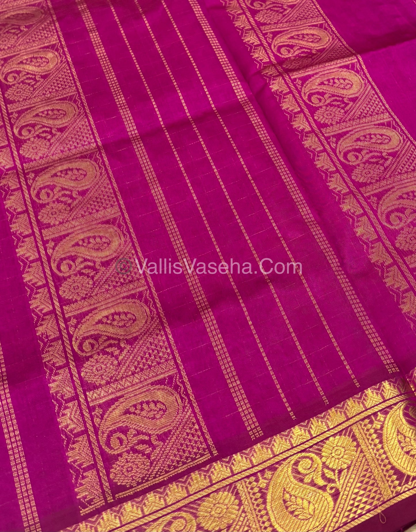 Pure Silk Cotton Saree | Peach With Pink Shade |Lakshadeepam Design VVPLD003