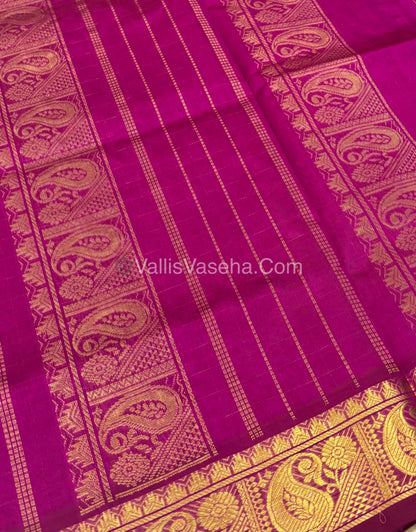 Pure Silk Cotton Saree | Peach With Pink Shade |Lakshadeepam Design VVPLD003