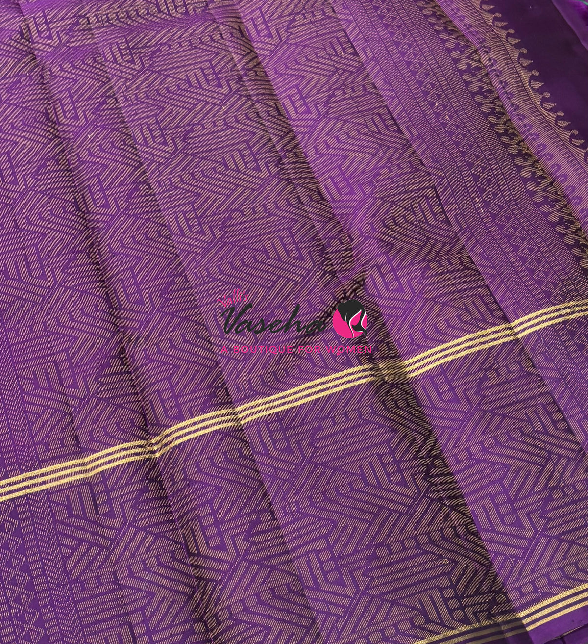 Half Mix - Pure Soft Silk Saree - Long Retta Petta Border with Butta - VVPSS105