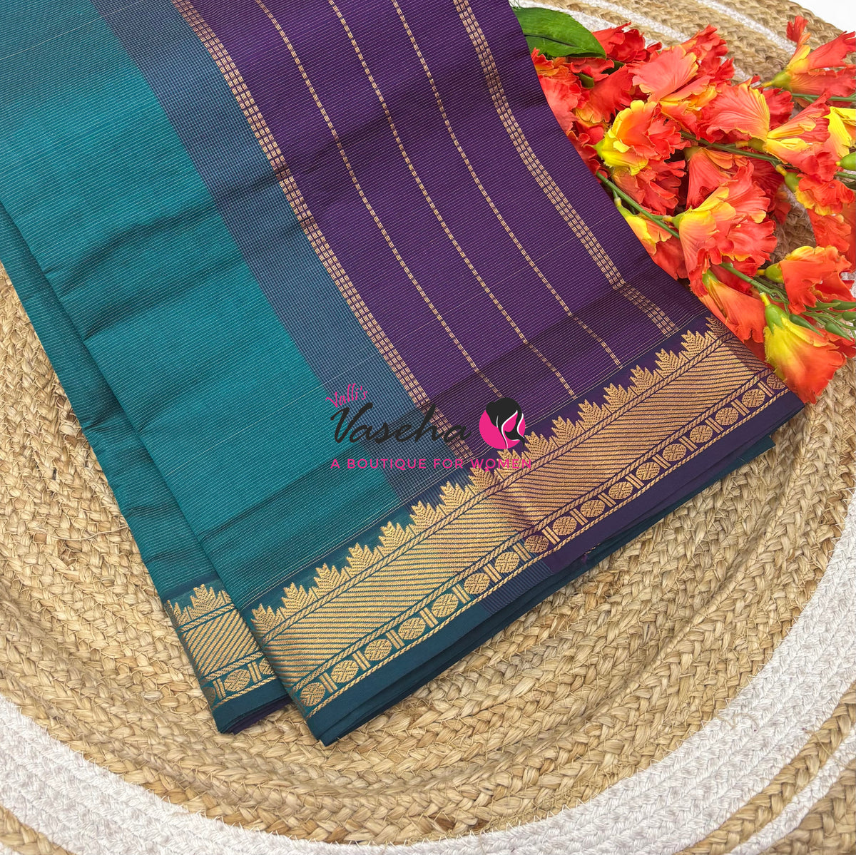 Semi Silk Cotton Saree | Vairavoosi  Design |VVSSC017