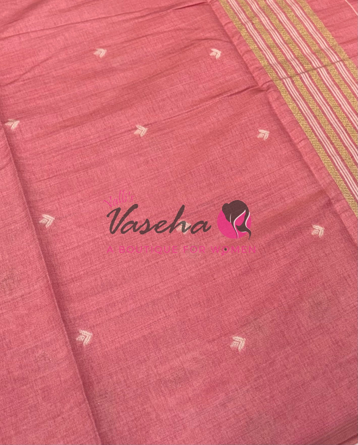 Semi Gicha Tussar Silk - Peach Shade - VVGTS002