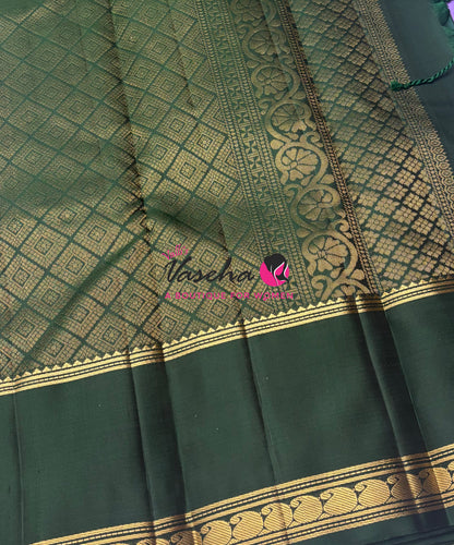 Pure Soft Silk Saree  - Lavender With Green Combo - VVPSS149
