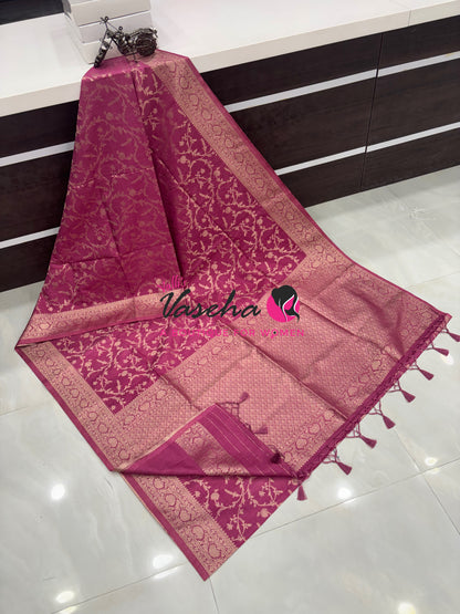 Banarasi - Heritage Silk - Semi Kathan Silk - Baby Pink  Shade- VVBHS001