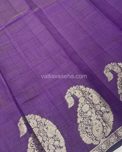 Semi Tussar Silk - Violetish Purple Shade - VVSTS002
