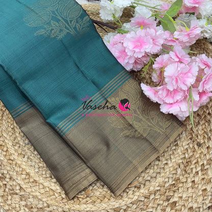 Half Mix - Pure Soft Silk Saree - Retta Petta Border - VVPSS154