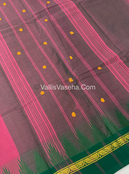 Kanchi Cotton Saree - Butta Design - VVKCS008
