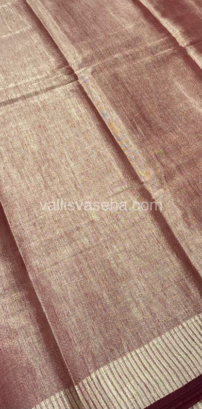 Semi Tussar Silk - Meroon Shade - VVSTS001