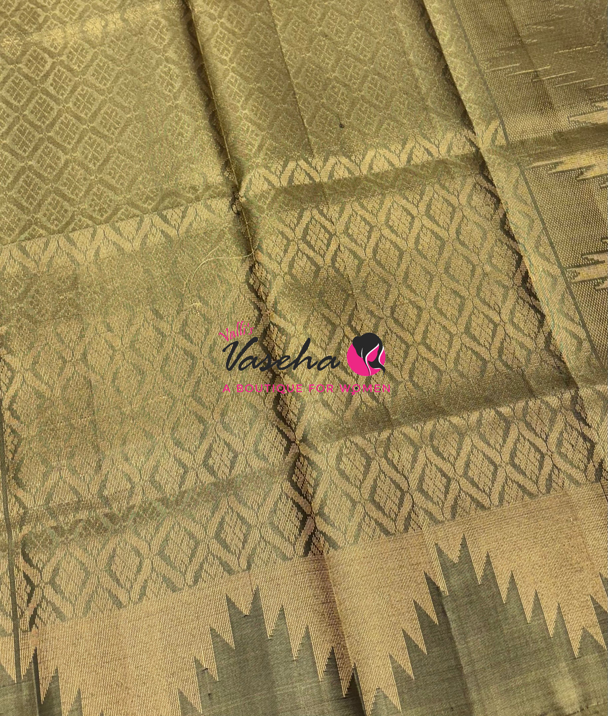 Pure Soft Silk Saree - Purple & Olive Green - VVPSS032