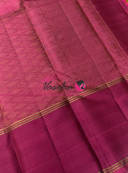 Half Mix - Pure Soft Silk Saree - Long Retta Petta Border with Butta - VVPSS084