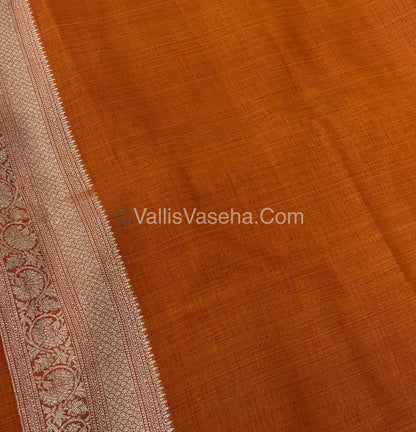 Banarasi - Heritage Silk - Semi Kathan Silk -￼Rust Shade - VVBHS010