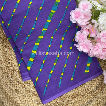 Pure Soft Mul Mul Cotton Sarees - Hand Block Prints - VVMMC008