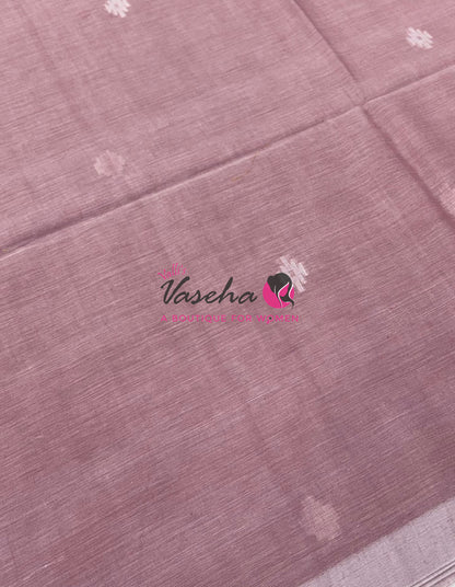 Bengal Kaddhi Cotton Saree | VVBKC002 | Onion Pink Shade