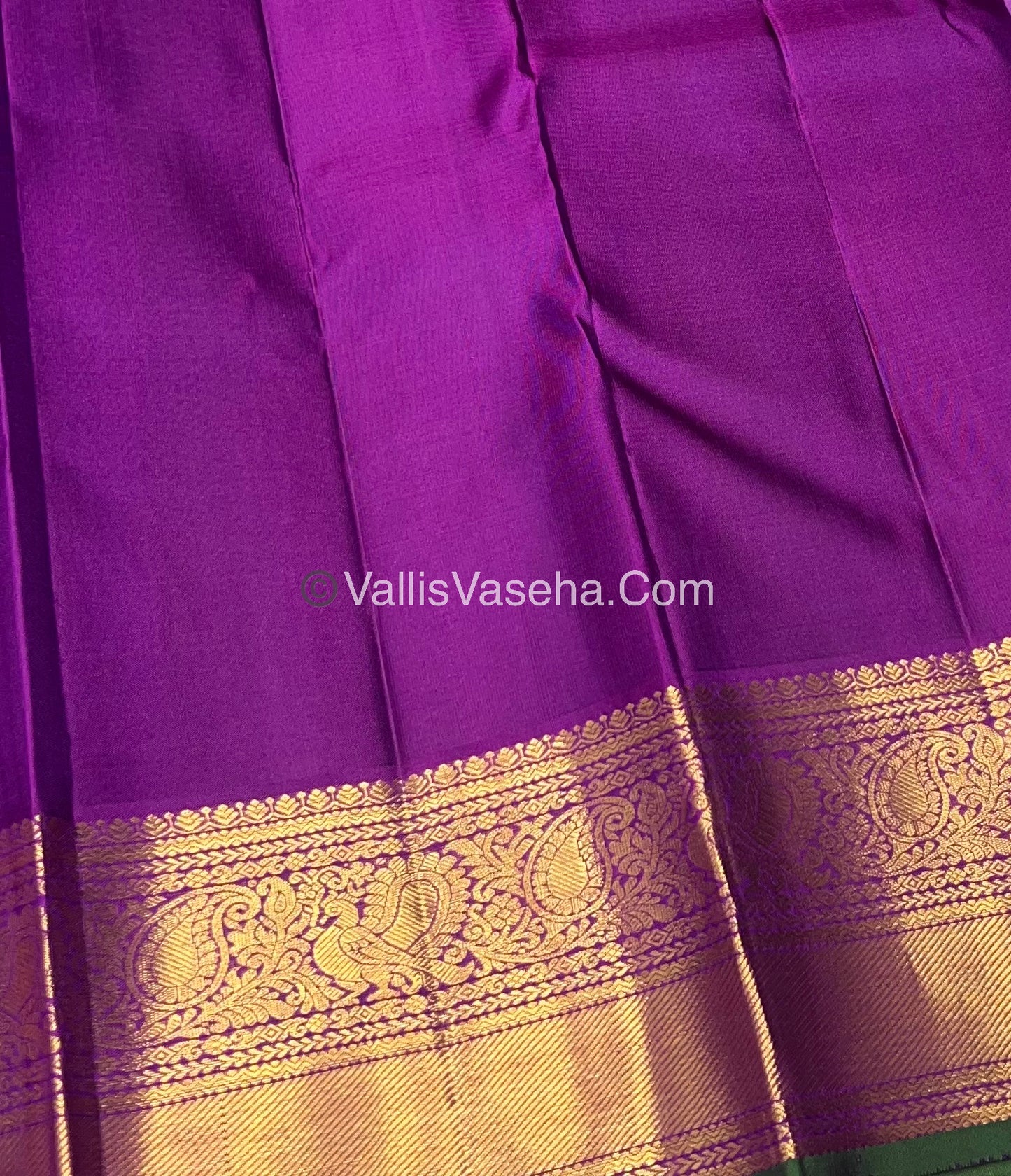 Pure Kanchipuram Silk Saree - Lavender With Purple Shade  - VVPS022