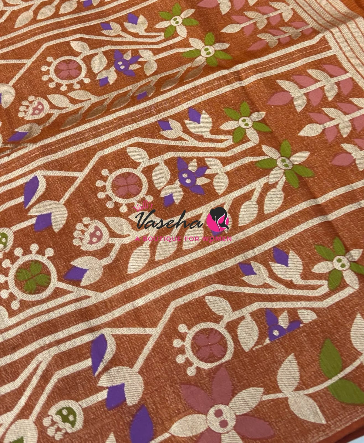 Banarasi - Heritage Meenakari Silk -   Rust Shade - VVBHS016