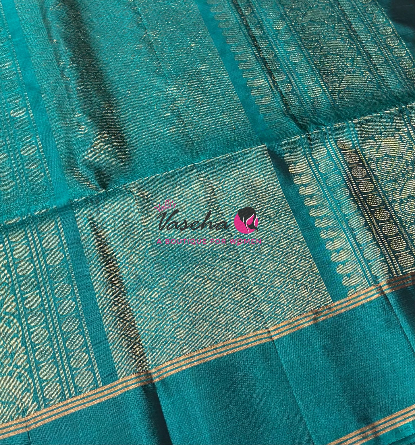 Half Mix - Pure Soft Silk Saree - Grey With Ramar Blue - VVPSS085