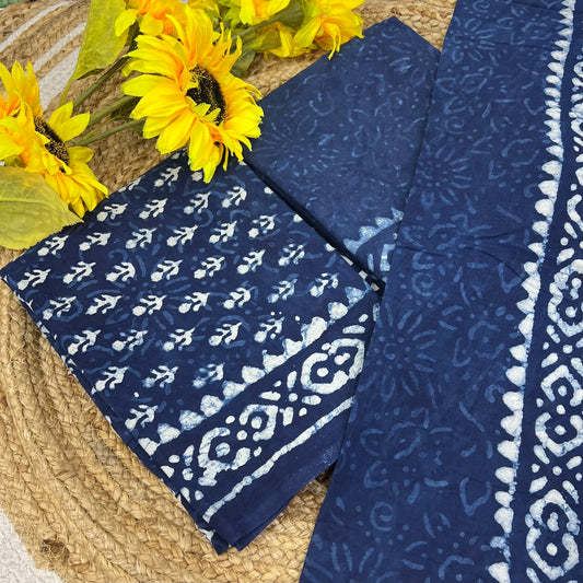 Pure Mul Mul Cotton - Bagru/ Dabu Print - VVUSM002