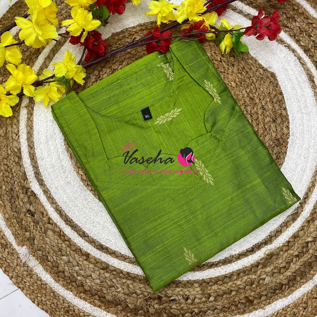 Ready Made - Semi Raw Silk - Kurti - VVSRK003